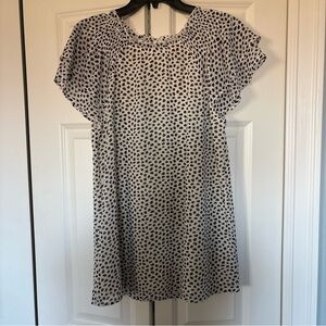 Chic Black and White Polka Dot Blouse